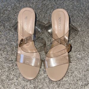 Clear Elastic Heels